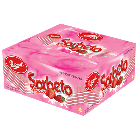 Galleta Sorbeto Fresa Pascual - 36 unidades